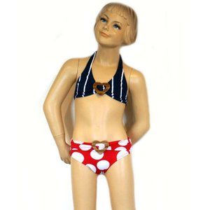 NEW Submarine Patriotic Red Girls Swimsuit 4 lk 4t